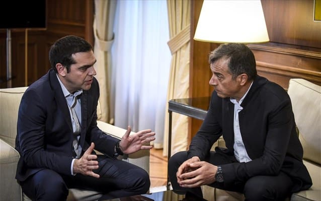 aleksis tsipras stauros theodorakis sunantisi