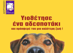 Ημέρα Υιοθεσίας Αδέσποτων Ζώων την Κυριακή 15 Φεβρουαρίου στα Ν. Μουδανιά