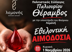 Εθελοντική αιμοδοσία στο Παλιούρι από τον Πολιτιστικό Σύλλογο "Ο Θέραμβος"