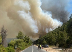 Διακοπή κυκλοφορίας στη Σίβηρη λόγω της φωτιάς