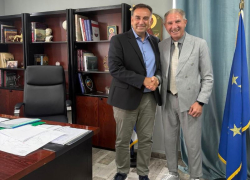 Συνάντηση Γιάννη Κουφίδη με τον Ντίνο Κούη στην Π.Ε. Χαλκιδικής