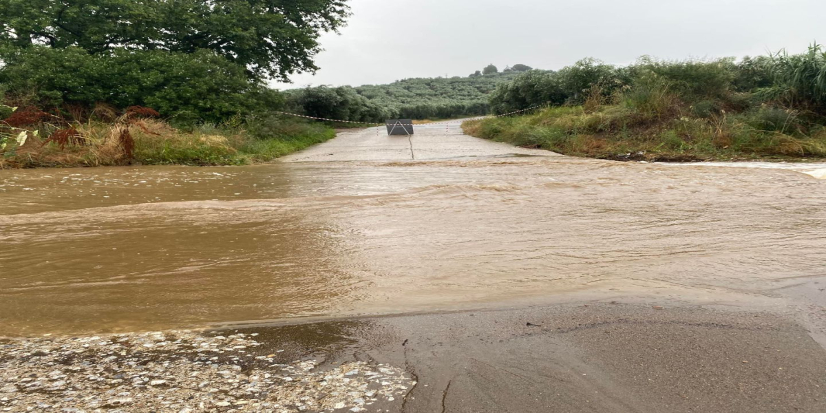 Διακοπή κυκλοφορίας στη Χαλκιδική λόγω της βροχόπτωσης