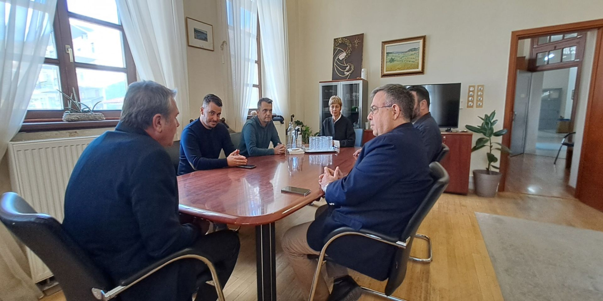 Στον Δήμο Πολυγύρου ο Δημήτρης Γαλαμάτης (φωτο)