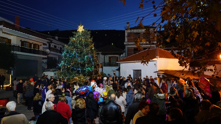 Άναψε το χριστουγεννιάτικο δέντρο και στην Παλαιόχωρα